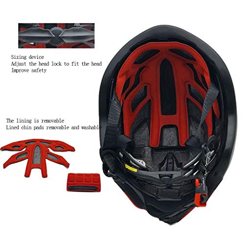 casco bicicleta mujer casco mtb hombre Casco neumático Casco de montar Casco de señoras Mountain Road Doble uso Certificación CE Casco 16 Vent Casco de confort ajustable Casco for deportes al aire lib