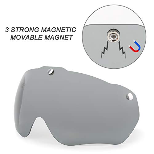 Casco Bicicleta Visera Magnética Protector de Gafas Extraíble Solo para Casco Bici KINGLEAD en los Modelos KL-049 y KL-001