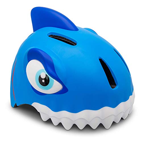 Casco de Bici para niños | Casco de Bici para niños y niñas pequeños, niños y niñas patinetes eléctricos, triciclos, Skateboarding y bicis | Casco Ciclismo Animales niño (Blue Shark)