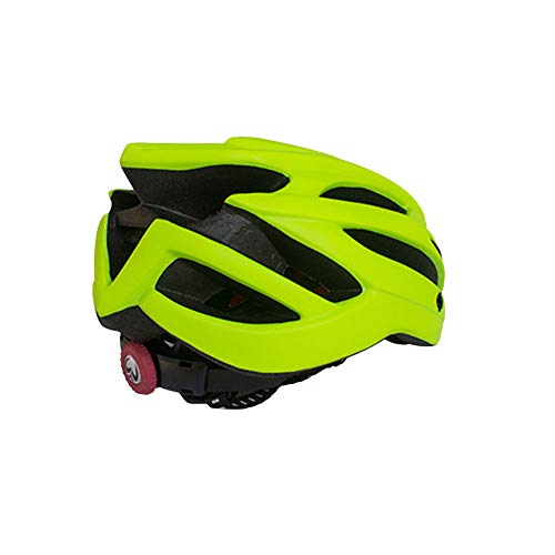 Casco de Bicicleta para Adulto Casco Ciclismo Ajustable Protección de Seguridad con Visera Desmontable y Luz LED Casco Bici Ligero Protector Unisex para MTB Carretera (Amarillo, 54-61 cm)