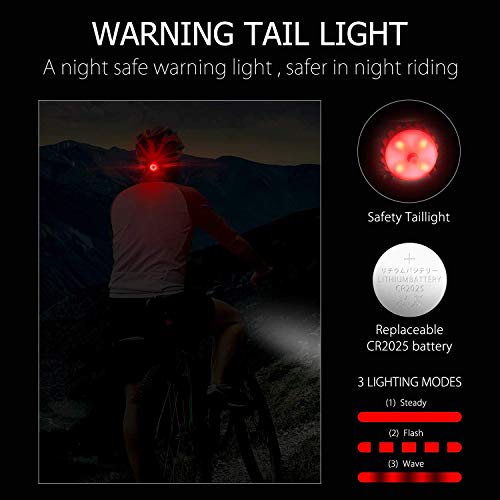 Casco de Bicicleta para Adultos, Cascos de Bicicleta Ligeros Ajustables para Hombres y Mujeres, Casco de Bicicleta de Carretera y montaña con Visera Desmontable y luz LED Trasera (Negro + Rojo -1)