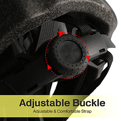 Casco de Bicicleta Patinete Electrico para Adultos Hombre y Mujer Certificado CE Bici Casco de Ciclismo de Montaña BMX Skateboard MTB Urbana con Ajustable Magnética Seguridad Visera y Acolchado (Rojo)