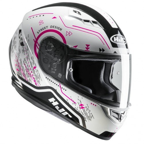 Casco de moto HJC CS 15 SAFA MC8, Blanco/Rosa, M