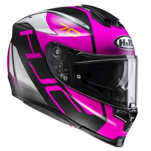 Casco de moto HJC RPHA 70 VIAS MC8SF, Negro/Rosa, XS