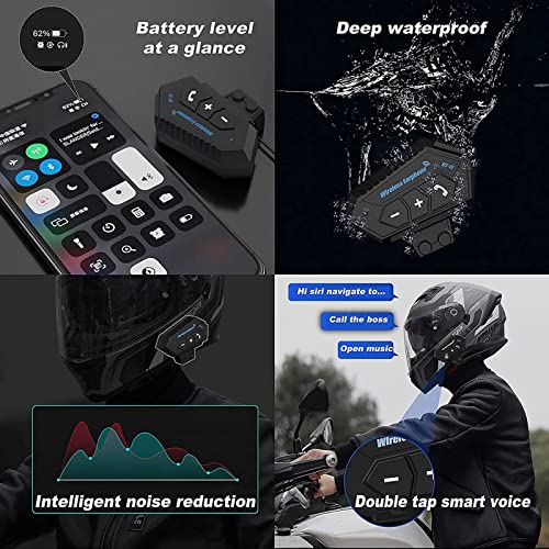 Casco de Moto Modular Bluetooth Integrado,ECE Homologado Casco Flip Up Moto Hombre Mujer Adultos,Cascos Motocicleta Scooter con Doble Visera,Sombreros Navideños Gratis D,XL=61-62cm