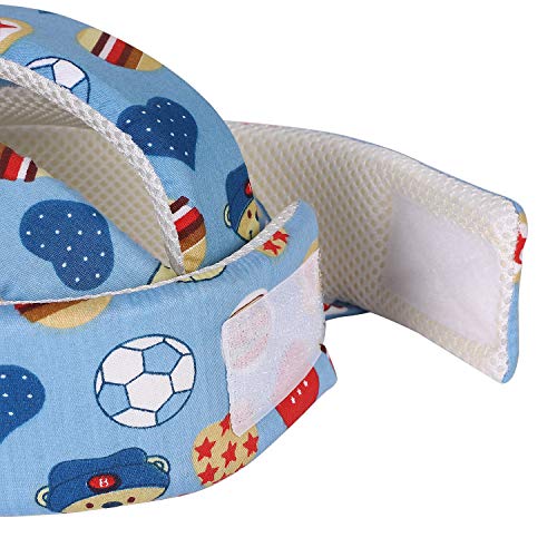 Casco de seguridad para bebé con gorro de protección para la cabeza para niños y niñas, gorro de seguridad de algodón, anticaída ajustable, protección de 0 a 5 años