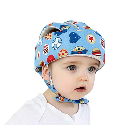 Casco de seguridad para bebé con gorro de protección para la cabeza para niños y niñas, gorro de seguridad de algodón, anticaída ajustable, protección de 0 a 5 años