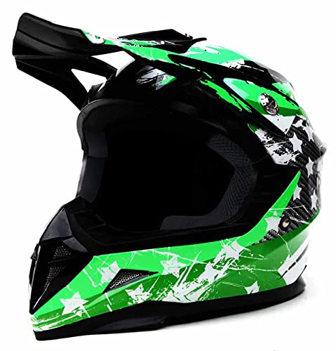 Casco Motocross Niño ECE Homologado - YEMA YM-211 Casco de Moto Infantil Cross Integral Enduro Infantil para Mujer Hombre Adultos, S