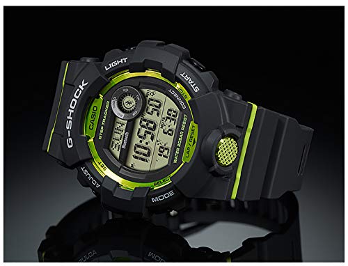 Casio G-SHOCK Reloj Digital, Contador de pasos, Sensor de movimiento, Aplicación de deporte gratuita para descargar, 20 BAR, Blanco, para Hombre, GBD-800-8ER