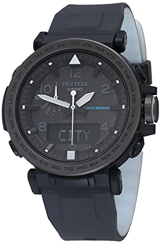 Casio Men's 'PRO TREK' Solar Powered Silicone Watch, Color:Black (Model: PRG-650Y-1CR)