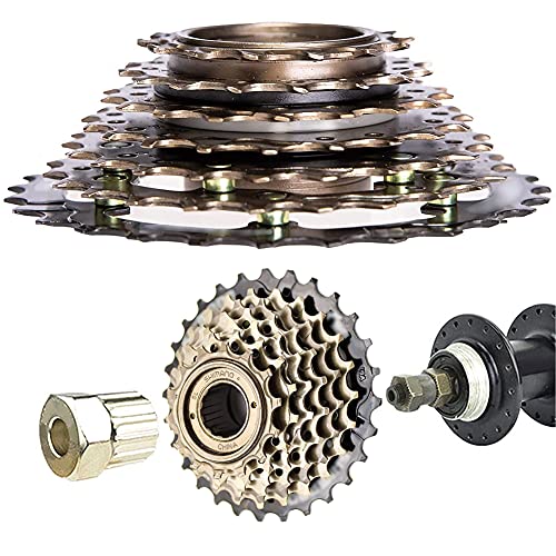 Cassette de MF-TZ500 6/7 Velocidades 14-28T MTB Cassette,Piñón de la Bicicleta, para Bicicleta de montaña, Bicicleta de Carretera, MTB, BMX, SRAM, Shimano (6 Velocidad)