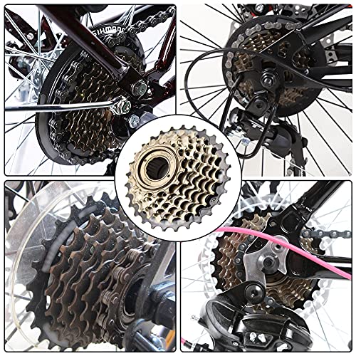 Cassette de MF-TZ500 6/7 Velocidades 14-28T MTB Cassette,Piñón de la Bicicleta, para Bicicleta de montaña, Bicicleta de Carretera, MTB, BMX, SRAM, Shimano (6 Velocidad)