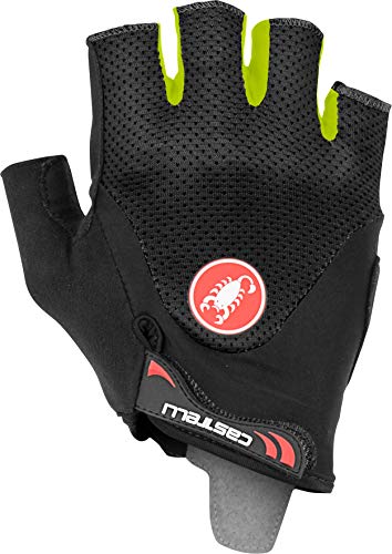 Castelli Arenberg Gel 2 Guantes de Ciclismo Unisex - Adulto, Balck/Yellow Fluo, XXL