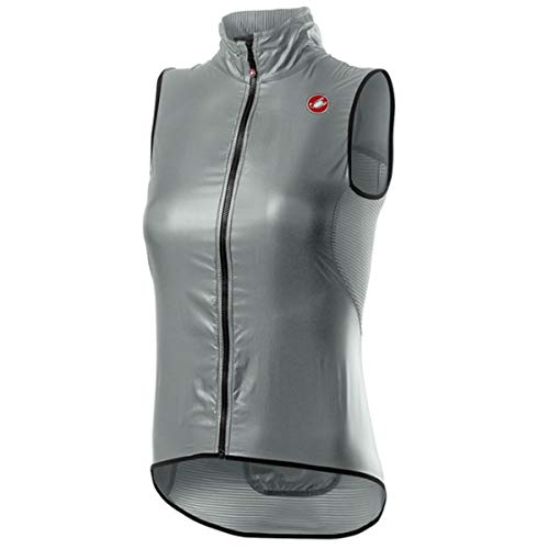 castelli Aria W - Chaleco Deportivo para Mujer, Mujer, 4520088, Silver Gray, X-Large