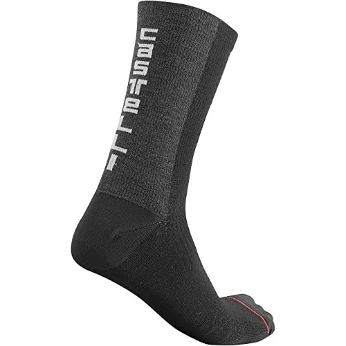 castelli Bandito Wool 18 Sock Calcetines, Unisex Adulto, Negro, Small/Medium