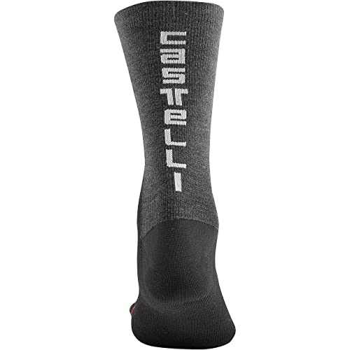 castelli Bandito Wool 18 Sock Calcetines, Unisex Adulto, Negro, Small/Medium