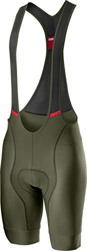 CASTELLI COMPETIZIONE BIBSHORT Pantalones Cortos, Verde Militar, XL para Hombre