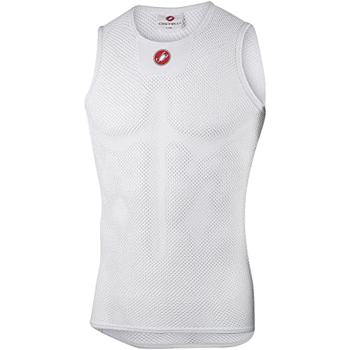 castelli Core Mesh 3 Sleeveless Maglietta, Uomo, Blanco, S/M