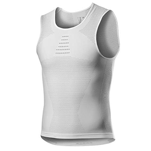 castelli Core Seamless Base Layer Camiseta, Hombre, Blanco, S-M