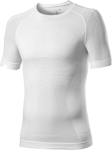 castelli Core Seamless Base Layer SS Ropa Interior Ciclismo, Hombre, Blanco, L-XL