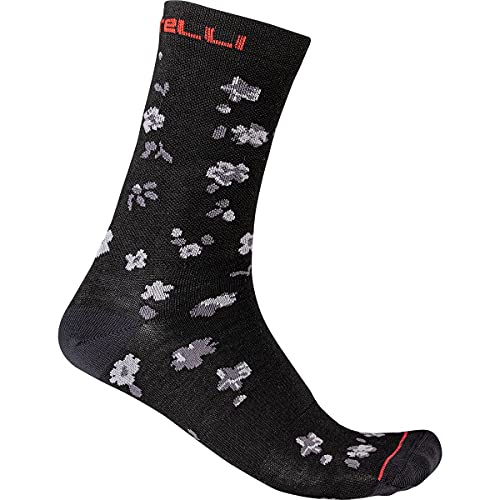 castelli Fuga 18 Sock Calcetines, Hombre, Negro/Gris Oscuro, XXL