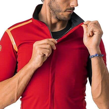 castelli Gabba Ros Chaqueta, Hombre, Pro Red/Brilliant Orange, M