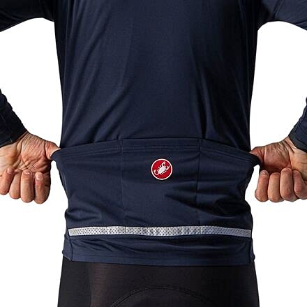 castelli GO Jacket Chaqueta, Hombre, Savile Blue, XL