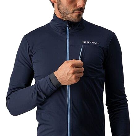 castelli GO Jacket Chaqueta, Hombre, Savile Blue, XL