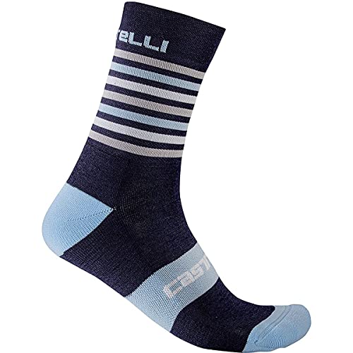 castelli Gregge 15 Sock Calcetines, Hombre, Azul Claro, XXL