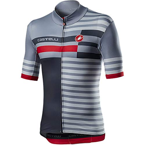 castelli Mid Weight Pro Jersey Camiseta, Hombre, Vortex Gray, XX-Large