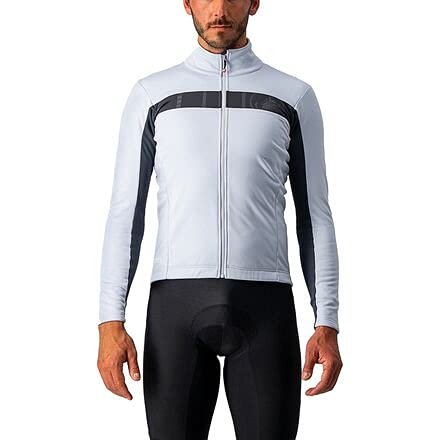 castelli MORTIROLO Vi Jacket Chaqueta, Hombre, Plata y Gris Oscuro, XXL