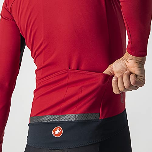 castelli Perfetto Ros Long Sleeve Chaqueta, Hombre, Pro Red/Brilliant Orange, L