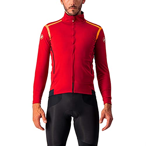 castelli Perfetto Ros Long Sleeve Chaqueta, Hombre, Pro Red/Brilliant Orange, L