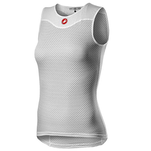 castelli Pro Issue 2 W Sleeveless Camiseta, Mujer, Blanco, XS