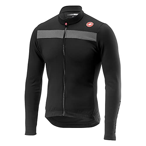 castelli Puro 3 Jersey FZ Camiseta, Hombre, Light Black, L