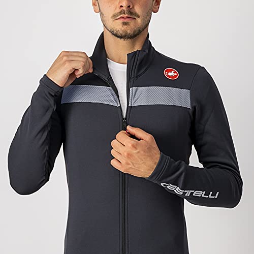 castelli Puro 3 Jersey FZ Camiseta, Hombre, Light Black, X-Large