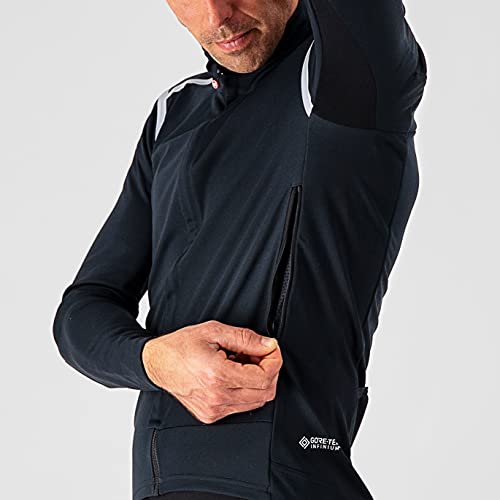 castelli Ros Long Sleeve Chaqueta Deportiva, Hombre, Light Black, X-Large