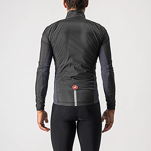 castelli Squadra Stretch Jacket Chaqueta, Hombre, Light Black/Dark Gray, L