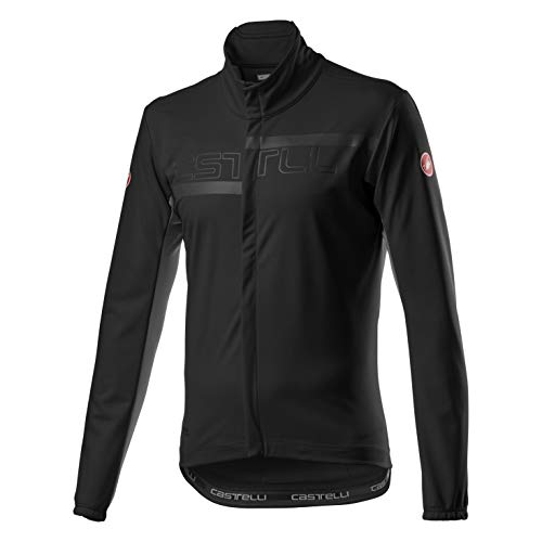 castelli Transition 2 Jacket Chaqueta, Hombre, Light Black/Dark Gray-Silver Reflex, L