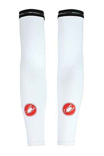 Castelli UPF 50+ LIGHT - Mangas ligeras para brazalete, Blanco, XL
