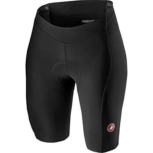 CASTELLI Velocissima 2 Short Pantalones Cortos, Negro/Rosa Fluorescente, XS para Mujer