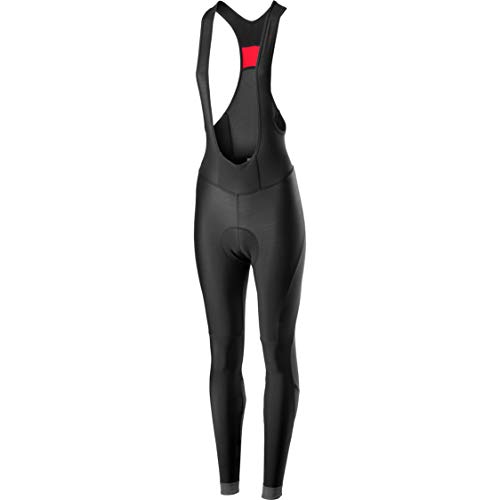 CASTELLI Velocissima Bibtight - Pantalones Cortos de Ciclismo para Mujer, Color Negro, Talla M