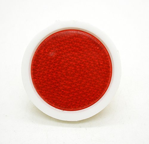 Catadrioptico Clasico Reflector Blanco Rojo para Guardabarros de Bicicleta Vintage Rojo y Blanco 3823