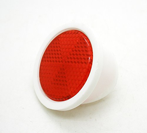 Catadrioptico Clasico Reflector Blanco Rojo para Guardabarros de Bicicleta Vintage Rojo y Blanco 3823