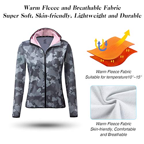 CATENA Mujer Chaqueta de Ciclismo Senderismo Esquí Correr Abrigo Prueba de Viento Invierno Térmico Hoddy Impermeable Softshell Jacket al Aire Libre Deportiva