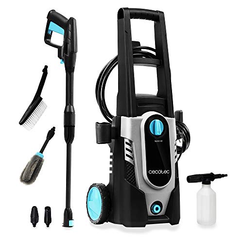 Cecotec Hidrolimpiadora HidroBoost 1600 Car&Bike. 1600 W, Especial para Coche y Bici. Compacta, Potente y Portátil. Botella para jabón y cepillos especiales. Caudal máx 426 l/h, 135 bar