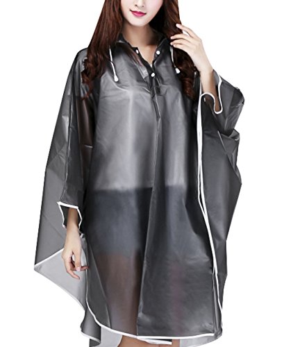 Ceestyle Mujer Chubasquero Poncho, Impermeable y Portátil Transparente Impermeable de Motocicleta EVA Unisex Bicicleta Lluvia Poncho Acampada,Impermeable Raincape