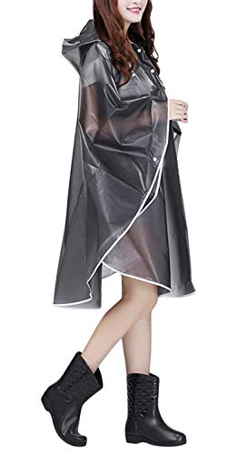 Ceestyle Mujer Chubasquero Poncho, Impermeable y Portátil Transparente Impermeable de Motocicleta EVA Unisex Bicicleta Lluvia Poncho Acampada,Impermeable Raincape