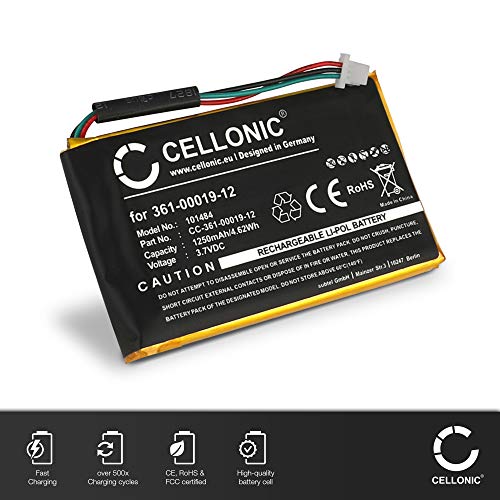 CELLONIC® Batería de Repuesto 361-00019-12 Compatible con Garmin Edge 605 / Edge 705, 1250mAh Accu GPS Pila sustitución Battery