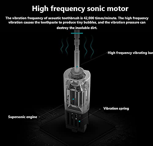 Cepillo de dientes eléctrico de -42000/m con vibración de alta frecuencia. Los modos son adecuados para diferentes escenarios y necesidades – períodos de espera más largos